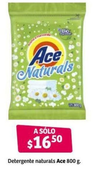 Soriana Híper Detergente Naturals Ace 800g oferta