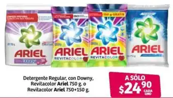 Soriana Híper Detergente Regular, con Downy, Revitacolor Ariel 750g o Revitacolor Ariel 750+ 150g oferta
