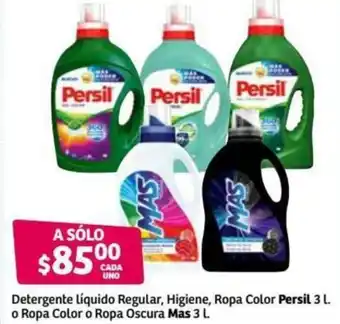 Soriana Híper Detergente Líquido Regular, Higiene, Ropa Color Persil 3L o Ropa Color o Ropa Oscura Mas 3L oferta