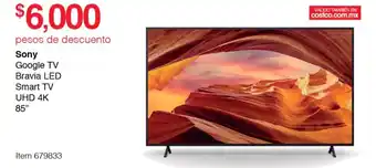 Costco Sony Smart TV Bravia LED UHD 4K 85" oferta