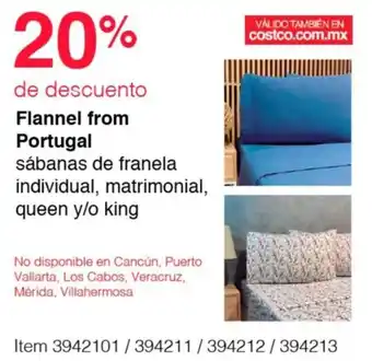 Costco Flannel from Portugal sábanas de franela individual, matrimonial, queen y/o king oferta