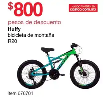 Costco Huffy bicicleta de montaña R20 oferta