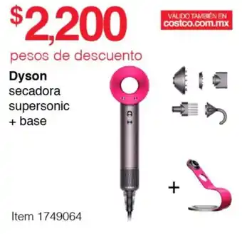 Costco Dyson secadora supersonic + base oferta