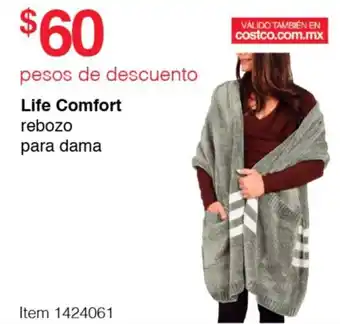 Costco Life Comfort rebozo para dama oferta
