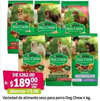 Soriana Híper Variedad de Alimento Seco para Perro Dog Chow 4kg oferta