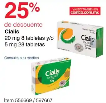 Cialis 20 mg 8 tabletas y/o 5 mg 28 tabletas