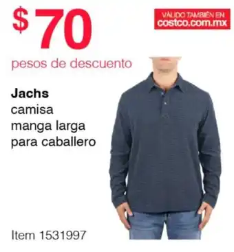 Costco Jachs camisa manga larga para caballero oferta