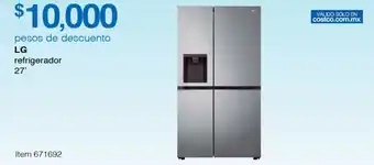 Costco LG refrigerador 27' oferta