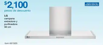 Costco LG campana extractora y purificadora 90 cm oferta