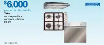 Costco Teka combo parrilla + campana + horno 60 cm oferta