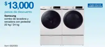 Costco Samsung combo de lavadora y secadora con pedestal 22 kg / 24 kg oferta