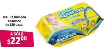 Soriana Híper Toallita Húmeda Absorsec de 120 pzas oferta