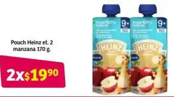 Soriana Híper Pouch Heinz et. 2 Manzana 170g oferta