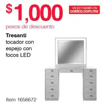 Costco Tresanti tocador con espejo con focos LED oferta