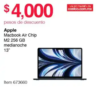 Costco Apple Macbook Air Chip M2 256 GB medianoche 13" oferta