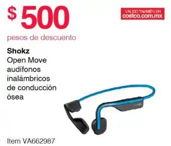 Costco Shokz Open Move audífonos inalámbricos de conducción ósea oferta