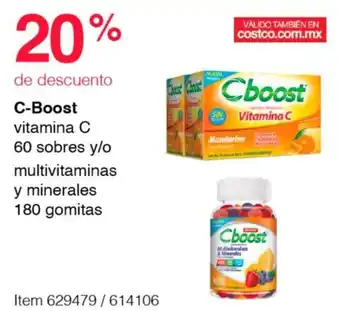 Cboost vitamina C 60 sobres y/o multivitaminas y minerales 180 gomitas
