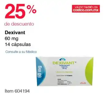 Dexivant 60 mg 14 cápsulas