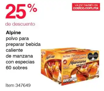 Alpine polvo para preparar bebida caliente de manzana con especias 60 sobres