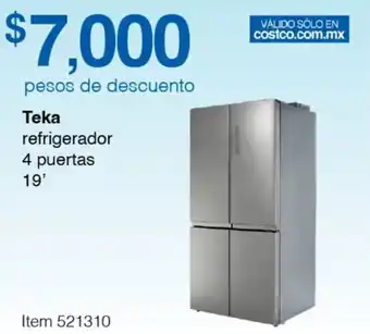 Teka refrigerador 4 puertas 19'
