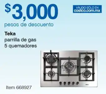 Costco Teka parrilla de gas 5 quemadores oferta