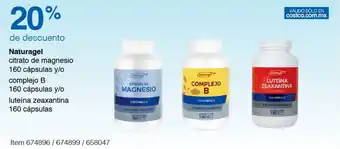 Naturagel citrato de magnesio 160 cápsulas y/o complejo B 160 cápsulas y/o luteína zeaxantina 160 cápsulas