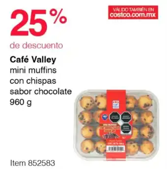 Costco Café Valley mini muffins con chispas sabor chocolate 960 g oferta