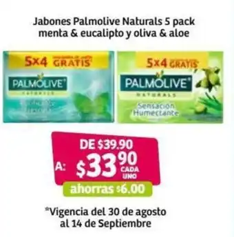 Jabones Palmolive Naturals 5 Pack Manta & Eucalipto y Oliva & Aloe