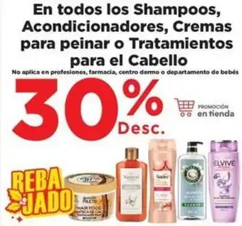 HEB En todos los Shampoos, Acondicionadores, Cremas para peinar o Tratamientos para el Cabello oferta