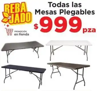 Todas las Mesas Plegables, pza