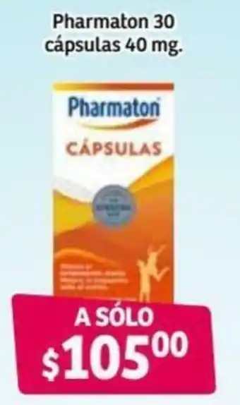 Soriana Híper Pharmaton 30 Cápsulas 40mg oferta
