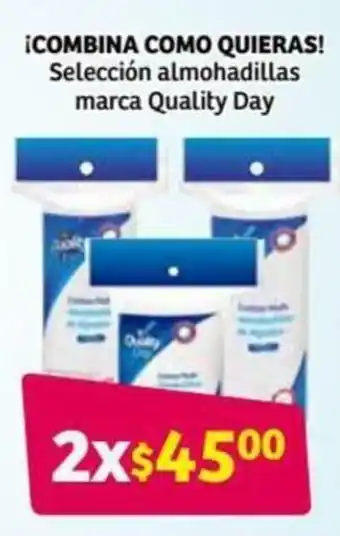 Soriana Híper iCombina Como Quieras! Selección Almohadillas Marca Quality Day oferta