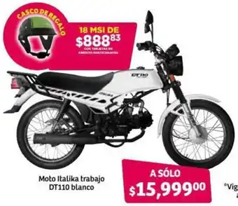 Soriana Híper Moto Italika Trabajo DT110 Blanco oferta