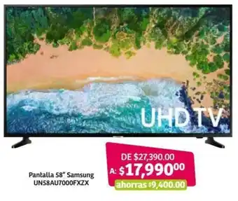 Soriana Híper Pantalla 58" Samsung UN58AU7000FXZX oferta