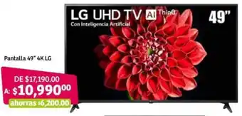 Soriana Híper Pantalla 49" 4K LG oferta