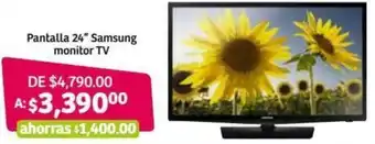 Soriana Híper Pantalla 24" Samsung Monitor TV oferta