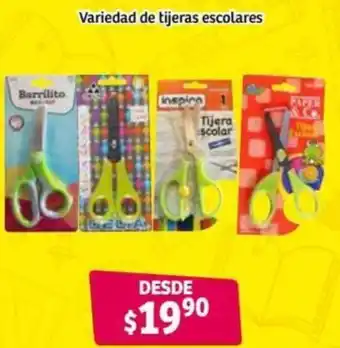 Variedad de Tijeras Escolares