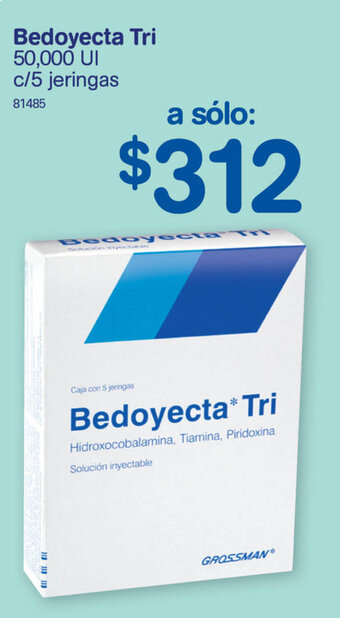 Bedoyecta Tri 50,000UI c/5 jeringas