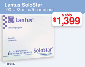 Lantus SoloStar 100 UI/3ml c/5 cartuchos