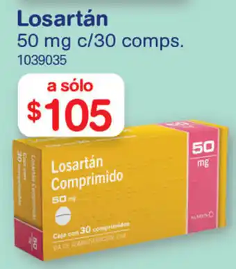 Farmacias Benavides Losartán 50mg c/30 comps. oferta