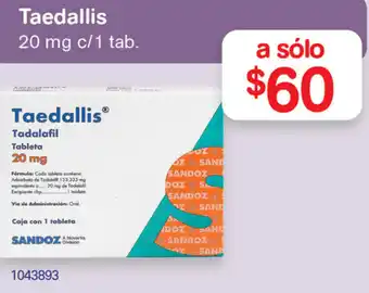 Taedallis 20mg c/1 tab.