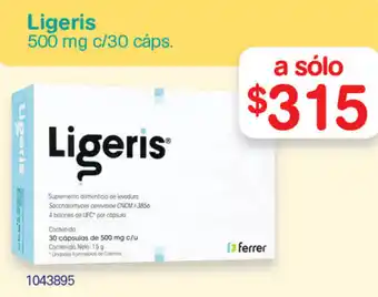 Farmacias Benavides Ligeris 500mg c/30 cáps. oferta