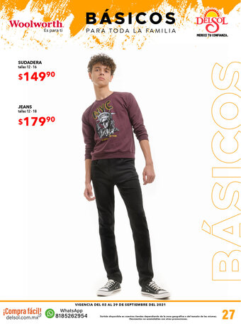 Jeans Tallas 12 - 18