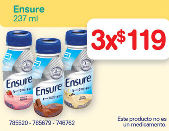 Farmacias Benavides Ensure 3x237ml oferta