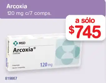 Farmacias Benavides Arcoxia 120mg c/7 comps. oferta