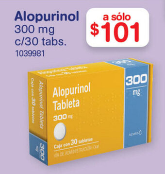 Alopurinol 300mg c/30 tabs.