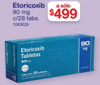 Farmacias Benavides Etoricoxib 90mg c/28 tabs. oferta