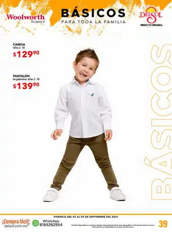 Woolworth Pantalon de gabardina, tallas 2 - 3x oferta