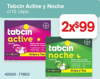 Tabcin actvie y Noche c/12 cáps.