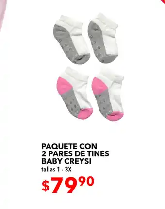 Woolworth Paquette Con 2 Pares de Tines Baby Creysi Tallas 1-3x oferta